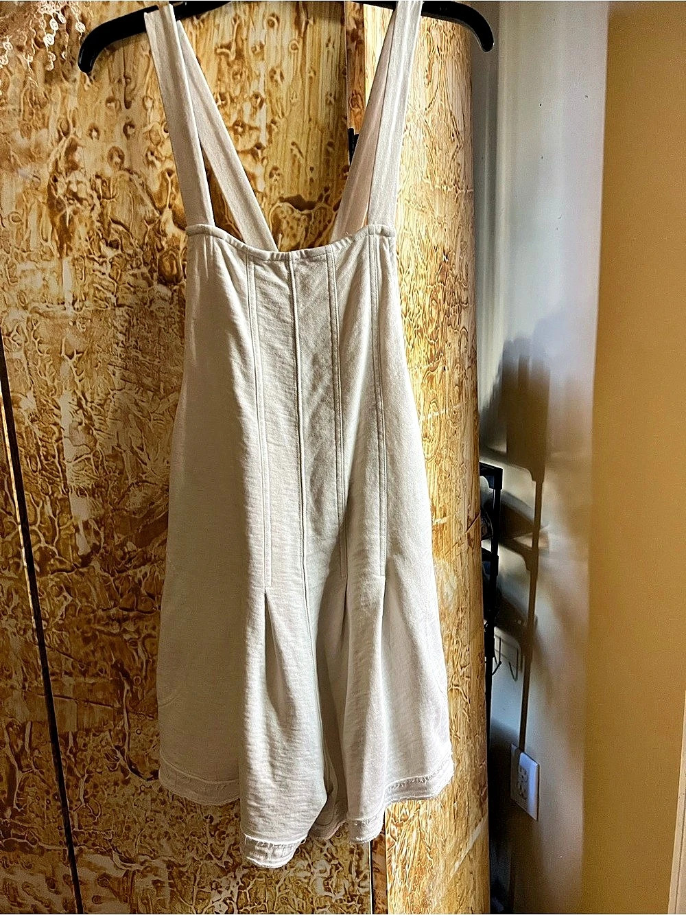 Simply Southern Washed Romper Cotton Cream Medium